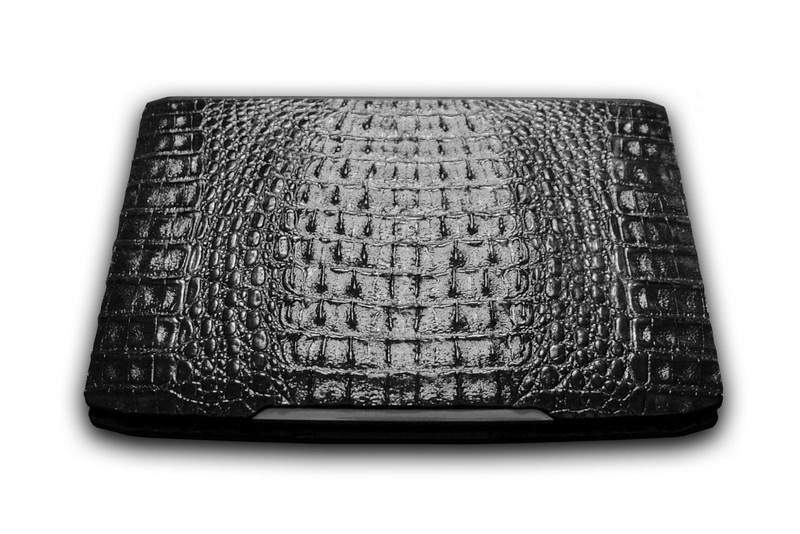 MJ - Unique Luxury Laptop Coco Super Design - Case from Genuine Leather (River Alligator).
